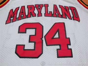 Camiseta Maryland Bias #34 NCAA Blanco
